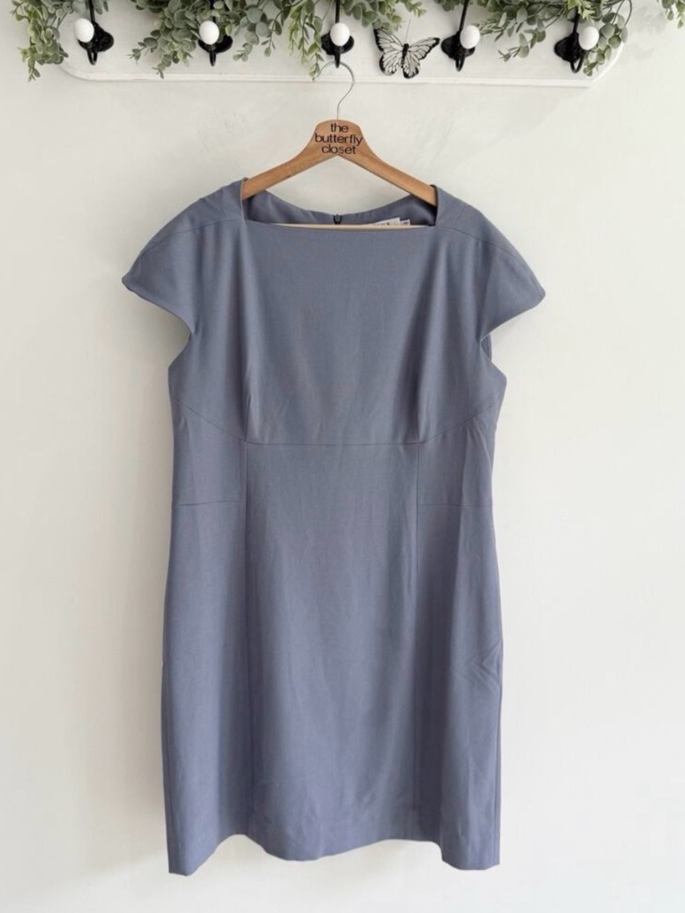 M.M.Lafleur The Ashley Dress Short Sleeves Knee Length Light Blue Size 16
